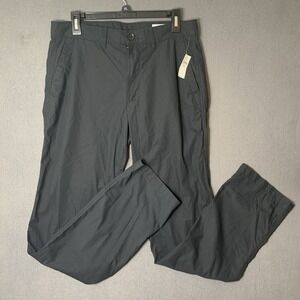 Gap Pants Mens 31x32 Straight Chino Black Flat Front New